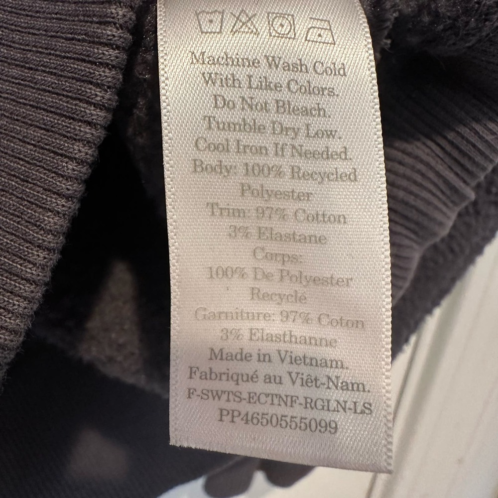 Everlane Renew Fleece Raglan Crewneck Sweatshirt In Pewter Gray - Picture 11 of 11